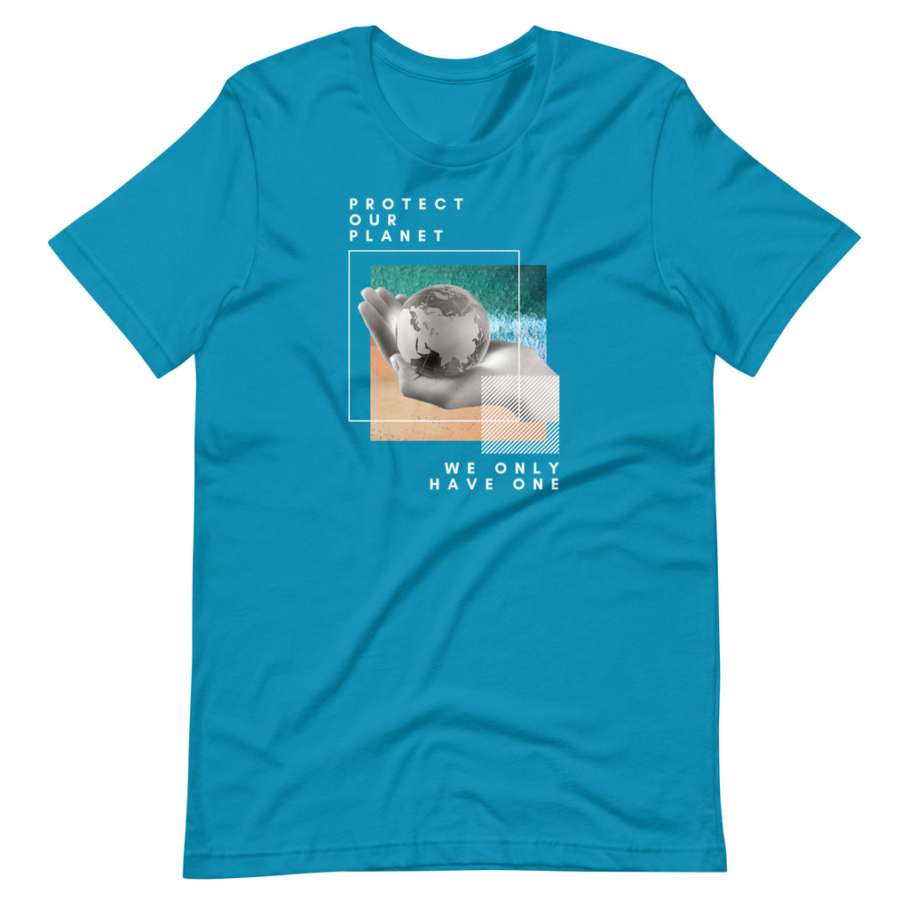 Protect Our Planet TShirt - Aqua Color - https://ascensionemporium.net