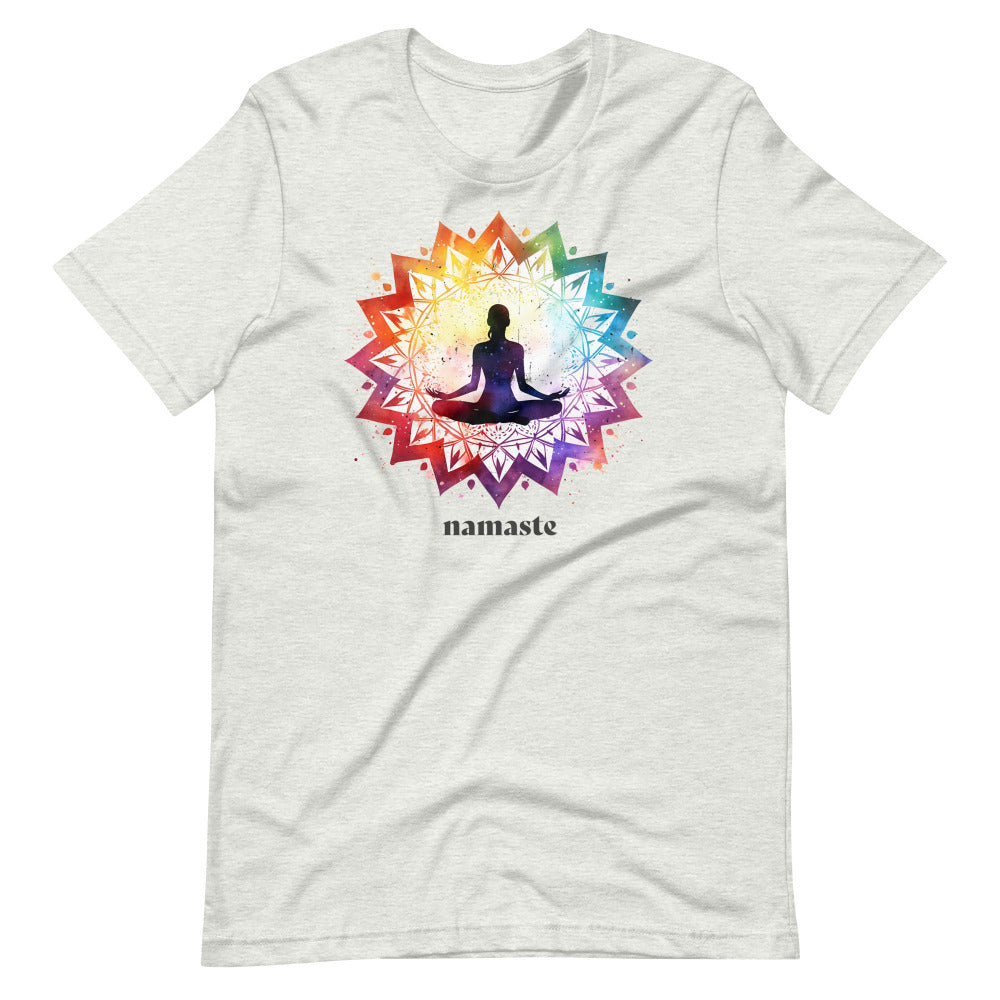 Namaste Lotus Chakra Mandala TShirt - Ash Color - https://ascensionemporium.net