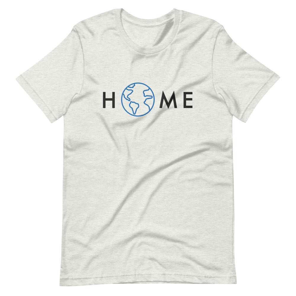 Home Planet Earth Embroidered TShirt - Ash Color - https://ascensionemporium.net