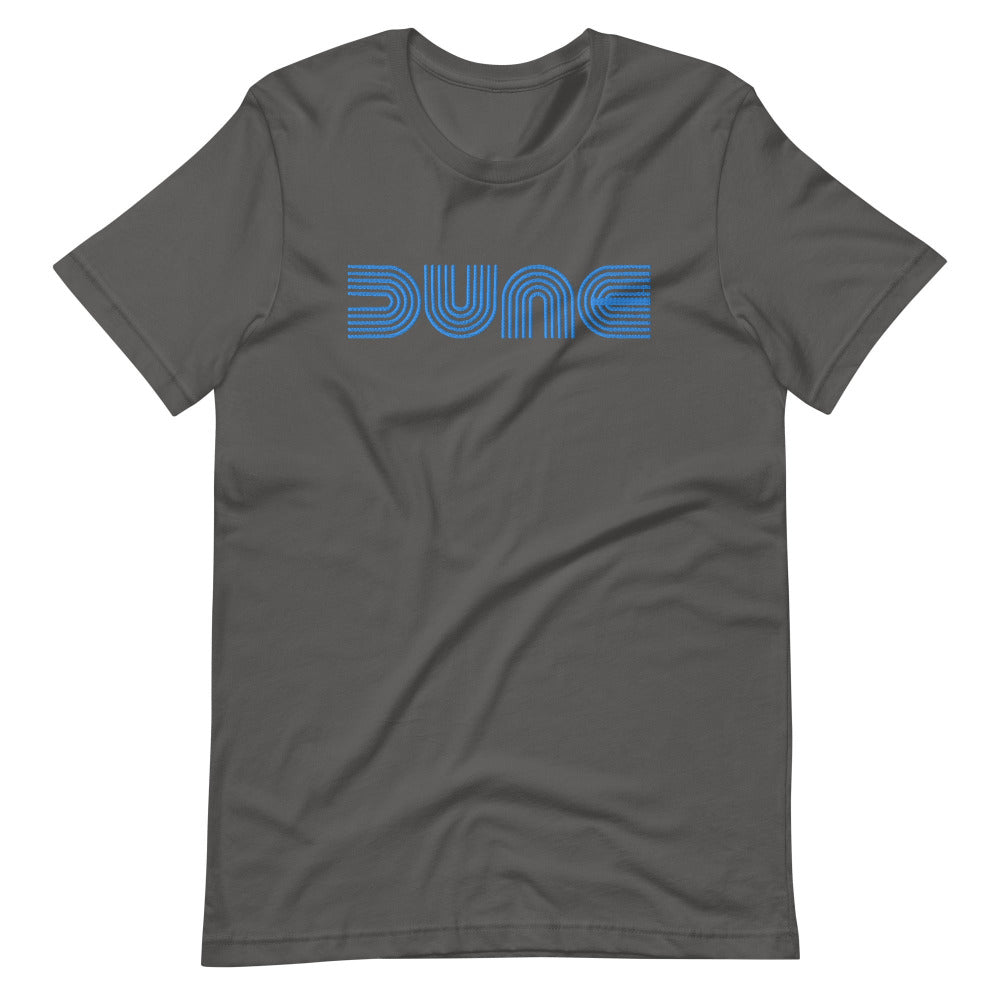 Dune Unisex TShirt with Blue Stitch Embroidery - Asphalt Color - https://ascensionemporium.net