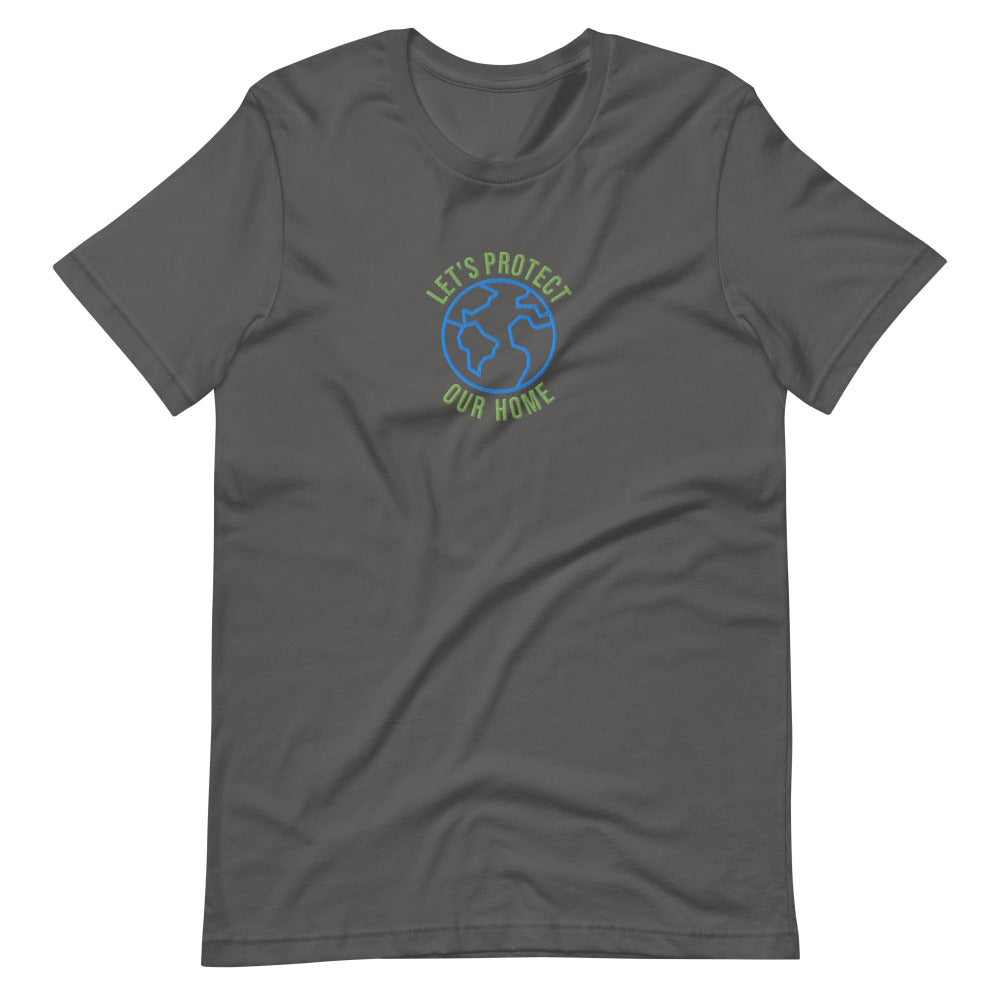 Let's Protect Our Home Embroidered TShirt - Asphalt Color - https://ascensionemporium.net