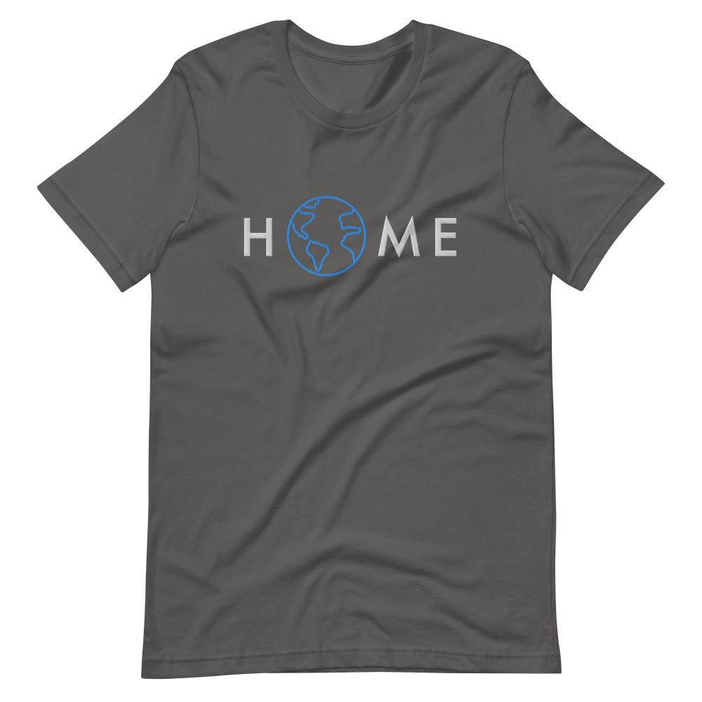 Home Planet Earth Embroidered TShirt - Asphalt Color - https://ascensionemporium.net