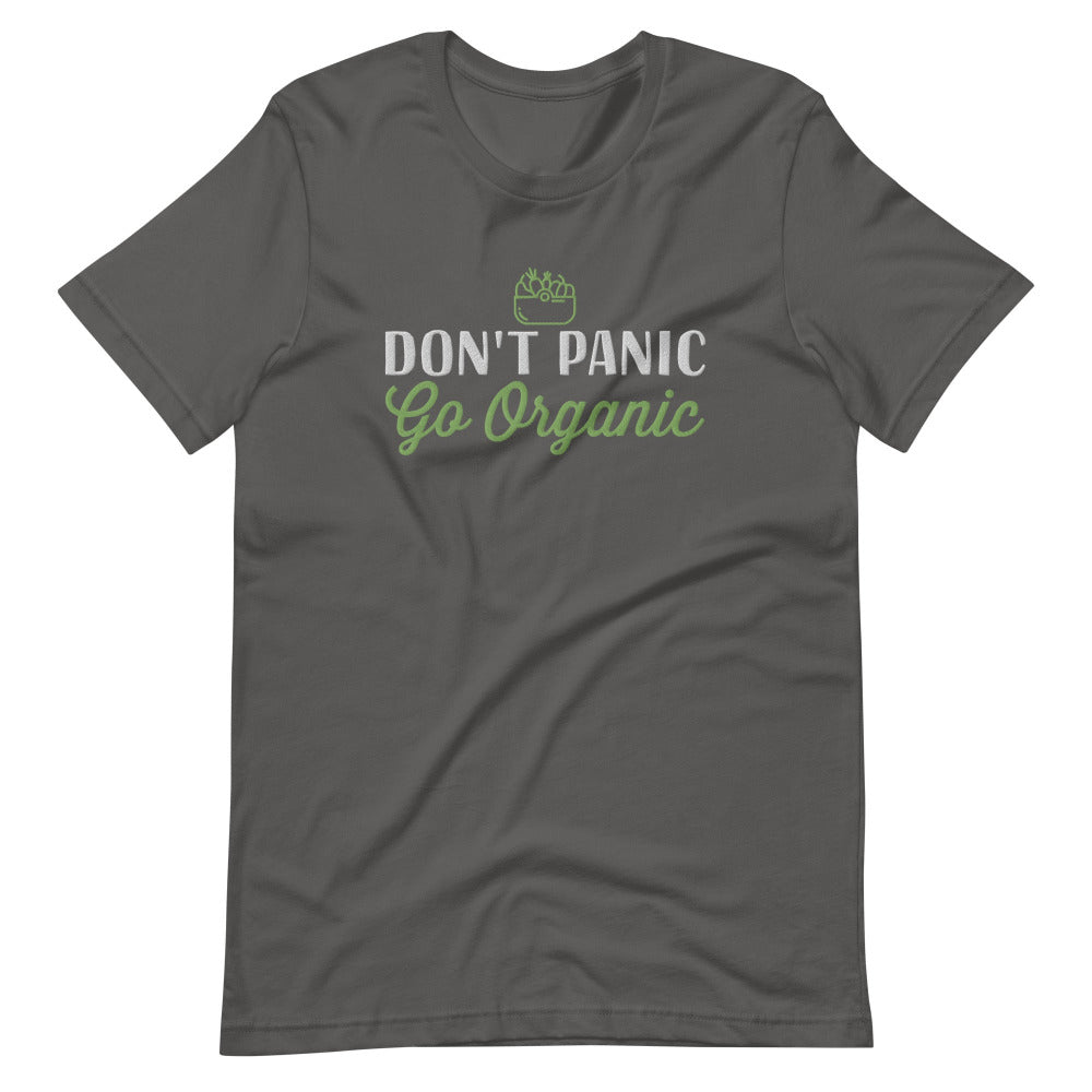 Don't Panic Go Organic TShirt - Asphalt Color - https://ascensionemporium.net 