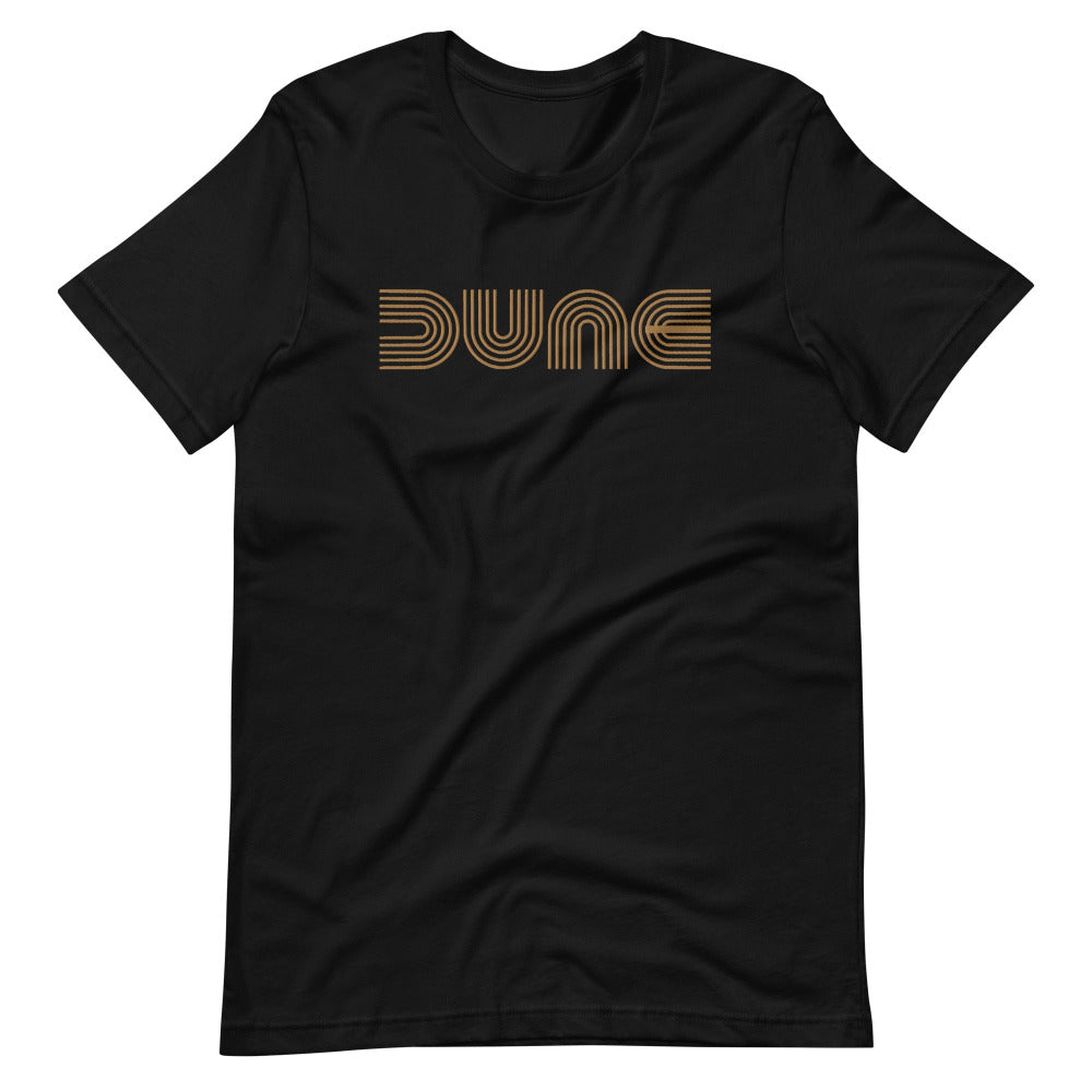 Dune Unisex TShirt with Gold Stitch Embroidery - Black Color - https://ascensionemporium.net