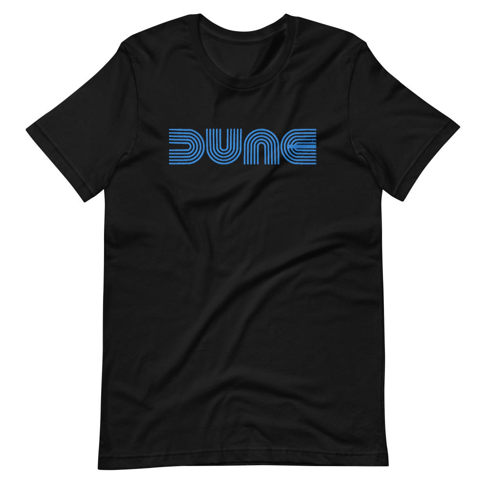 Dune Unisex TShirt with Blue Stitch Embroidery - Black Color - https://ascensionemporium.net