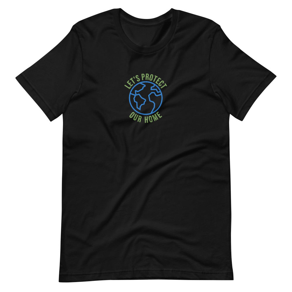 Let's Protect Our Home Embroidered TShirt - Black Color - https://ascensionemporium.net