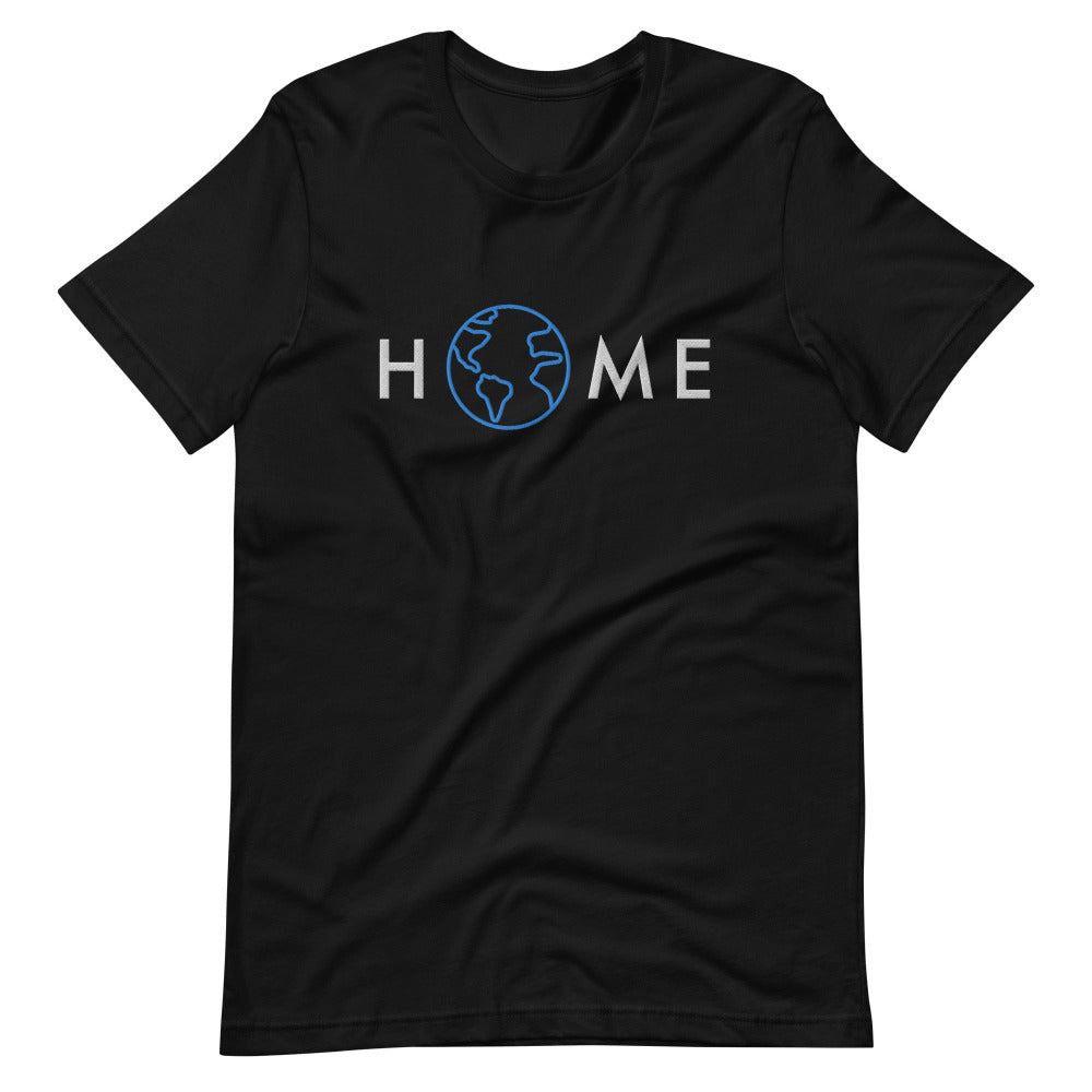 Home Planet Earth Embroidered TShirt - Black Color - https://ascensionemporium.net