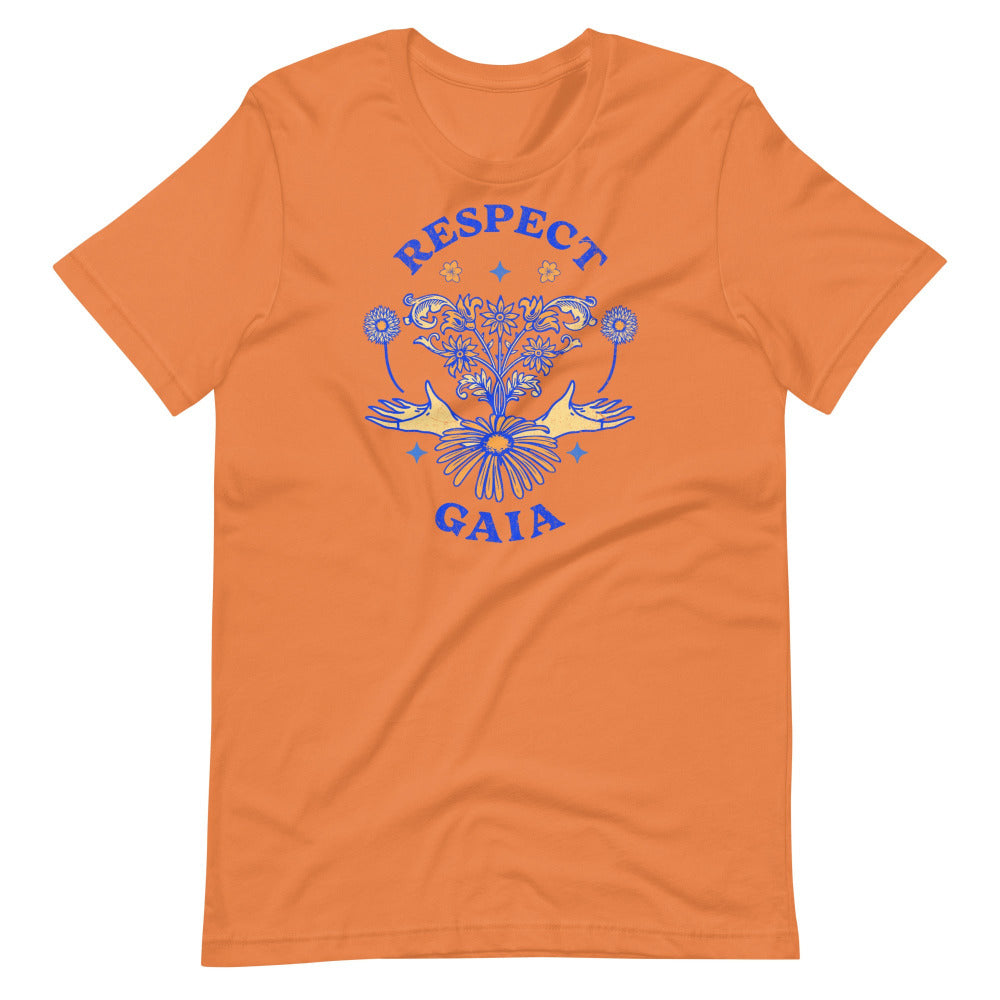 Respect Gaia TShirt - Burnt Orange Color