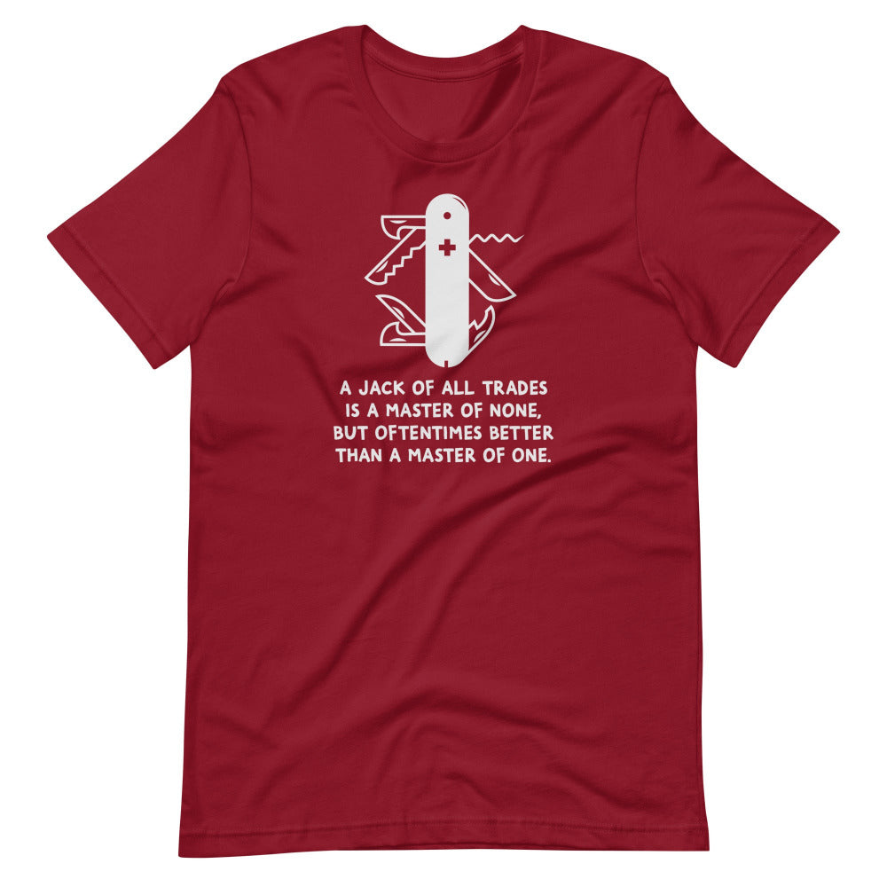 Jack Of All Trades TShirt - Cardinal Color - https://ascensionemporium.net