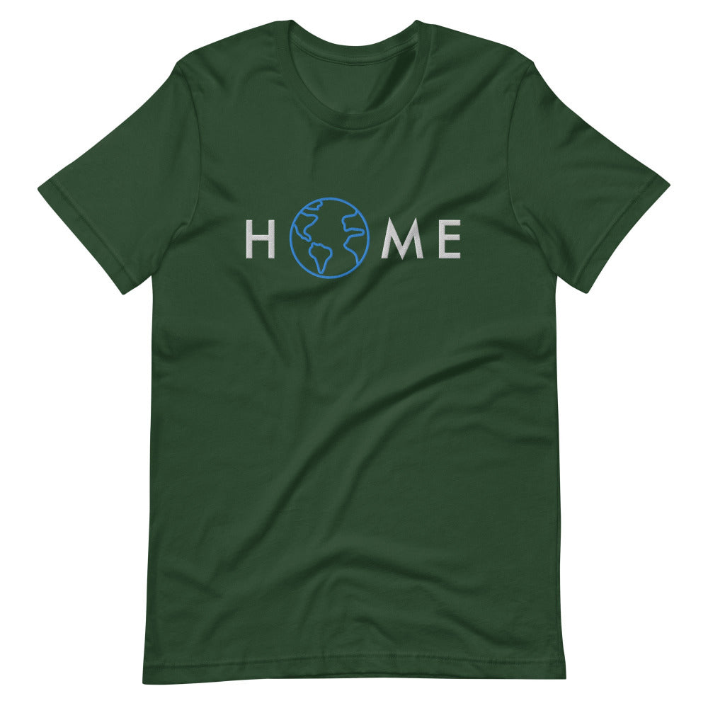 Home Planet Earth Embroidered TShirt - Forest Color - https://ascensionemporium.net