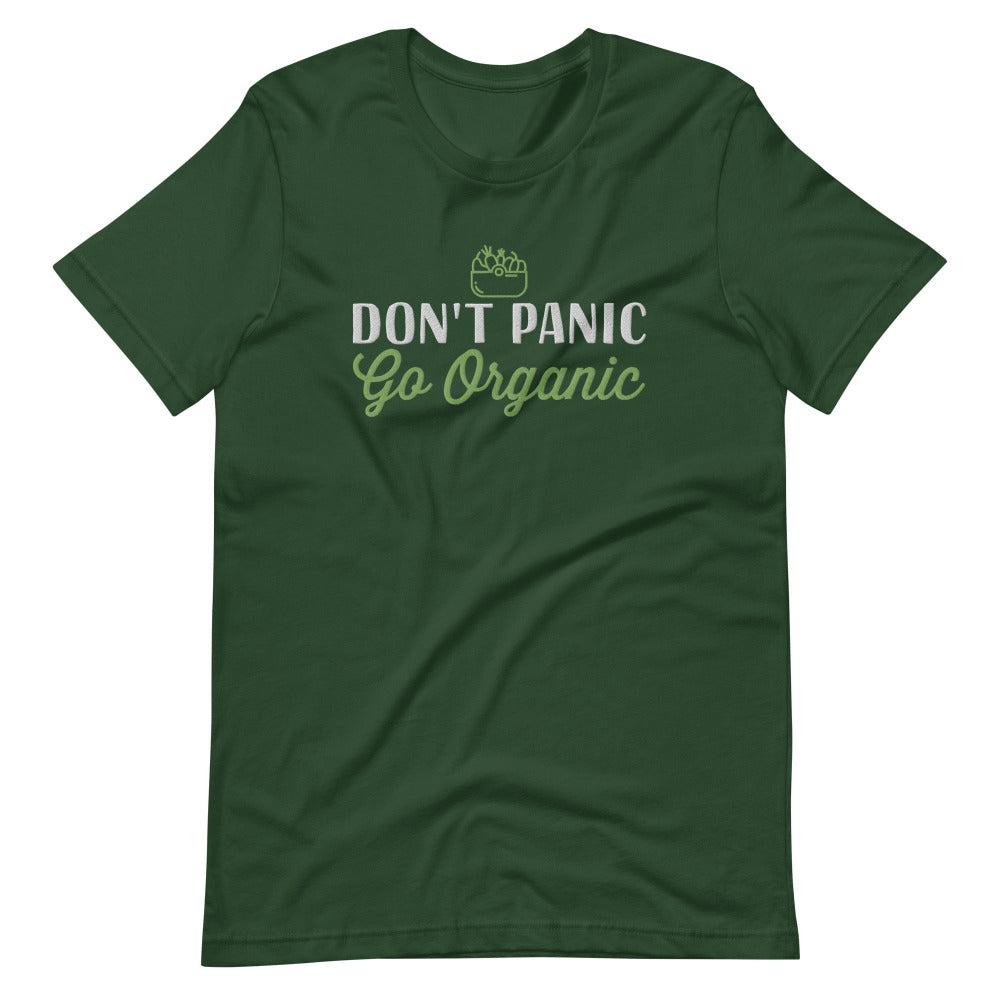 Don't Panic Go Organic TShirt - Forest Color - https://ascensionemporium.net 