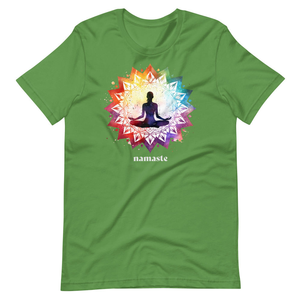 Namaste Lotus Chakra Mandala TShirt - Leaf Color - https://ascensionemporium.net