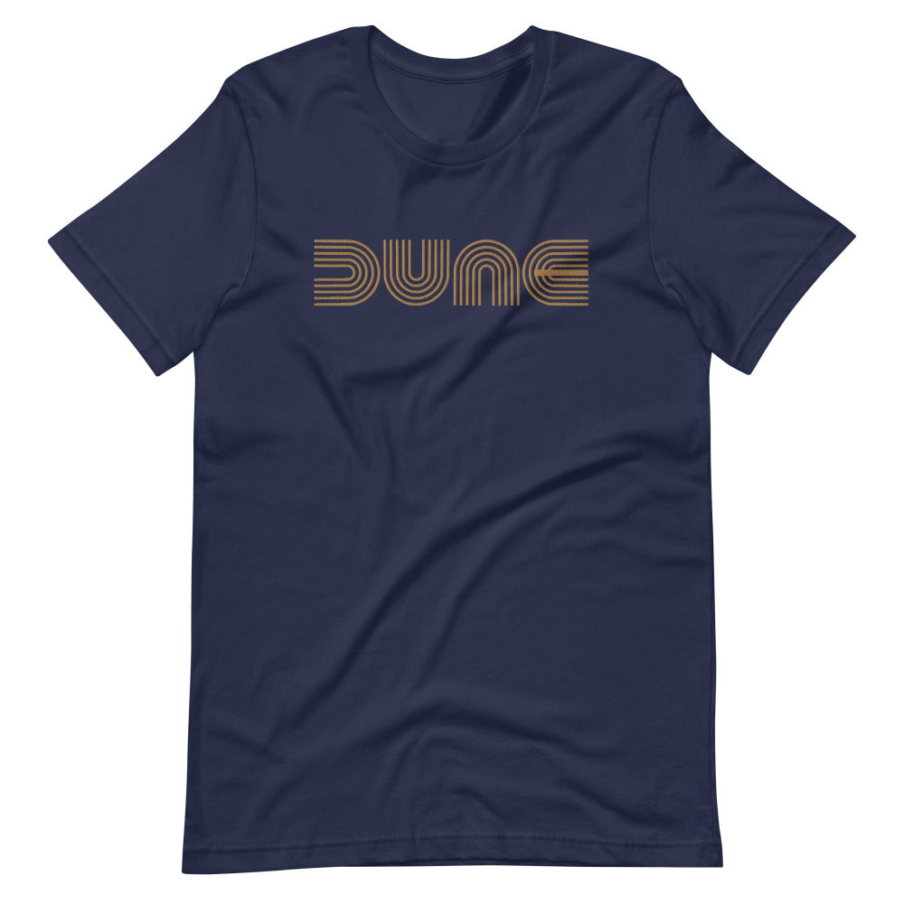 Dune Unisex TShirt with Gold Stitch Embroidery - Navy Color - https://ascensionemporium.net