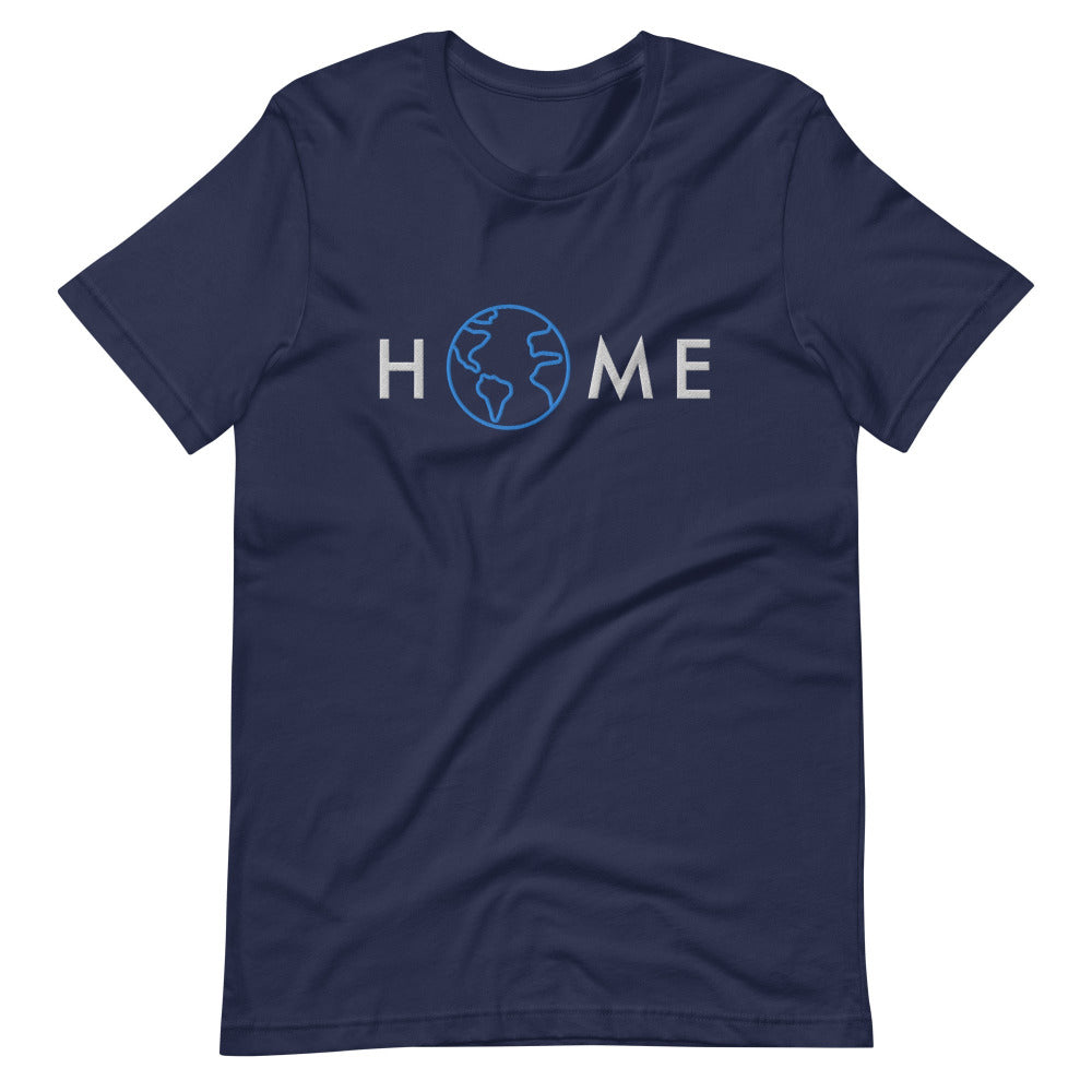 Home Planet Earth Embroidered TShirt - Navy Color - https://ascensionemporium.net