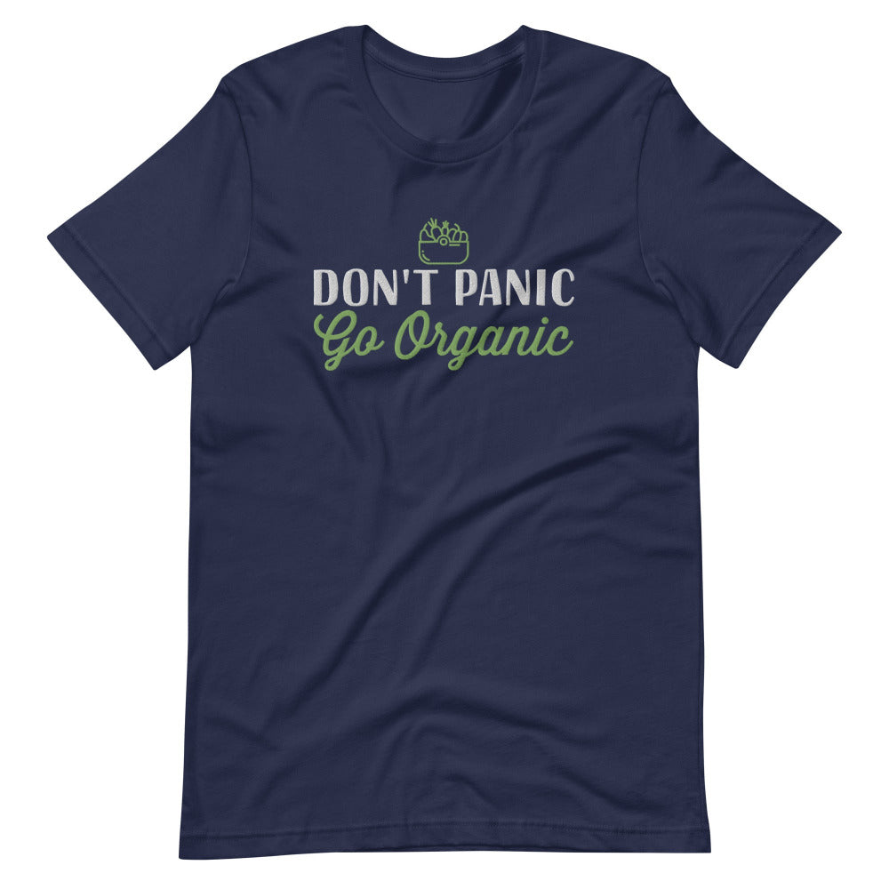 Don't Panic Go Organic TShirt - Navy Color - https://ascensionemporium.net 