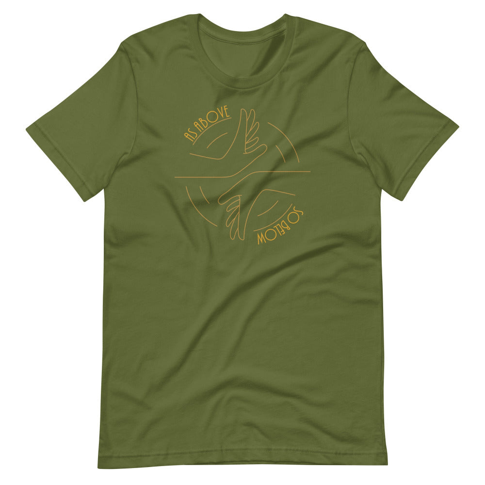 As Above So Below T-Shirt — Olive Color — https://ascensionemporium.net