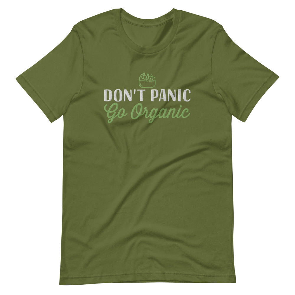 Don't Panic Go Organic TShirt - Olive Color - https://ascensionemporium.net 