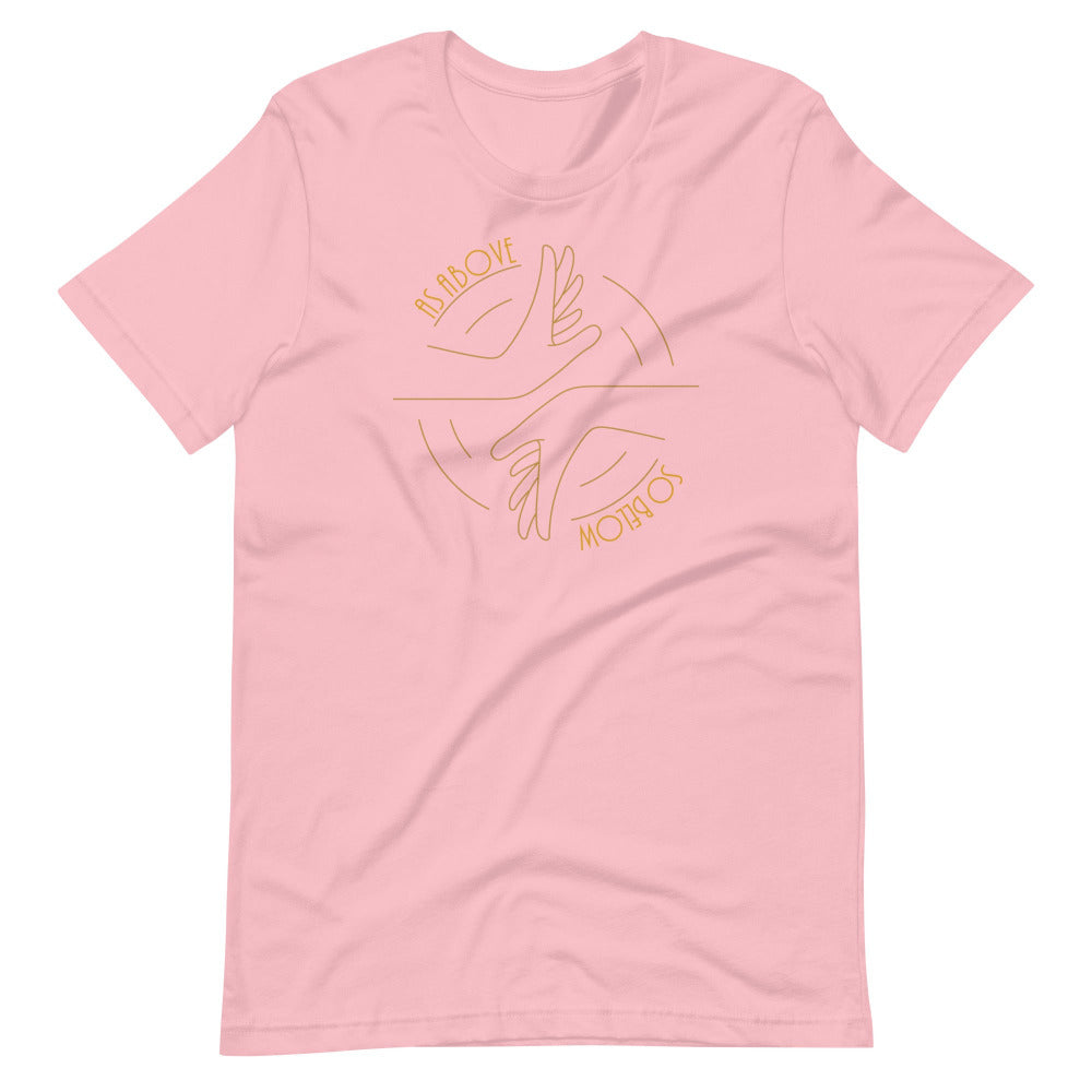 As Above So Below T-Shirt — Pink Color — https://ascensionemporium.net