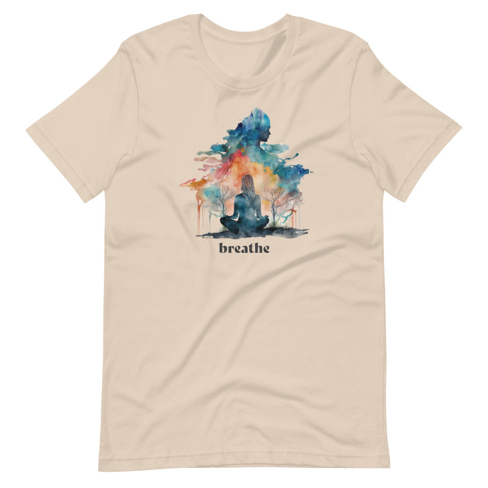 Breathe Watercolor Clouds TShirt - Soft Cream Color - https://ascensionemporium.net