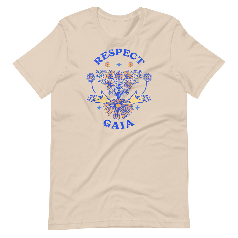Respect Gaia TShirt - Soft Cream Color