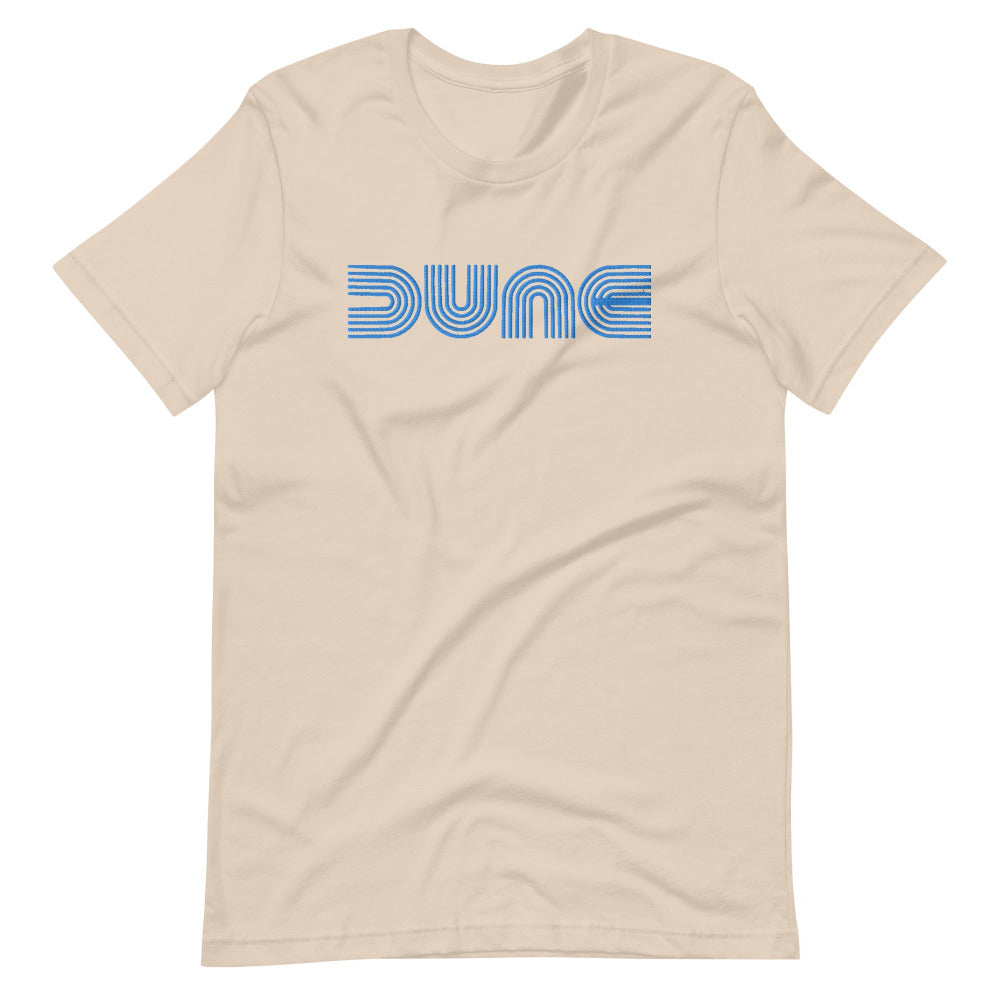 Dune Unisex TShirt with Blue Stitch Embroidery - Soft Cream Color - https://ascensionemporium.net
