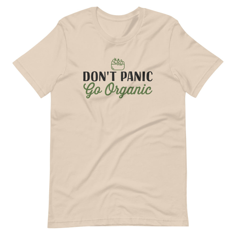 Don't Panic Go Organic TShirt - Soft Cream Color - https://ascensionemporium.net 