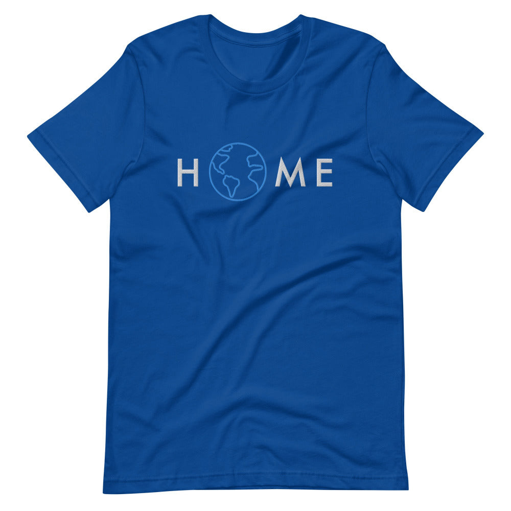 Home Planet Earth Embroidered TShirt - True Royal Color - https://ascensionemporium.net