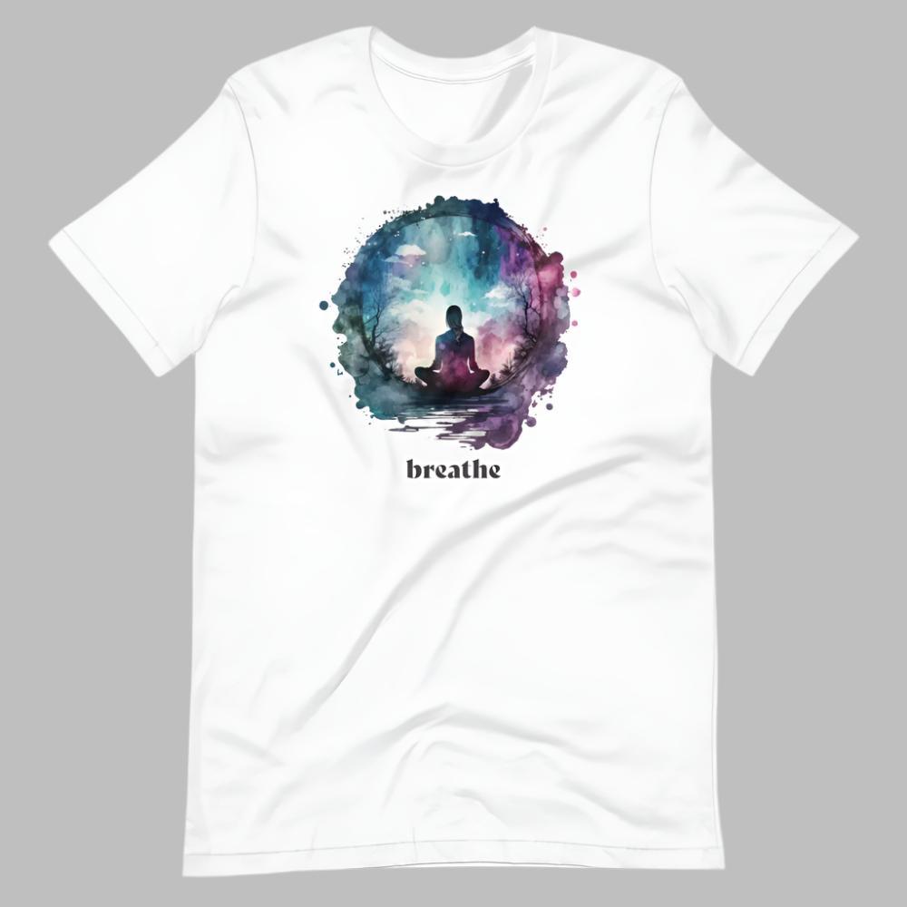Breathe Watercolor Sphere TShirt - White Color - https://ascensionemporium.net