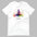 Namaste Yoga Meditation TShirt - Rainbow Garden - White Color
