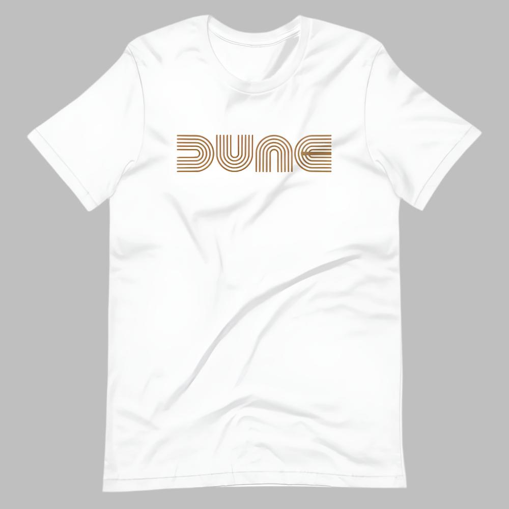 Dune Unisex TShirt with Gold Stitch Embroidery - White Color - https://ascensionemporium.net