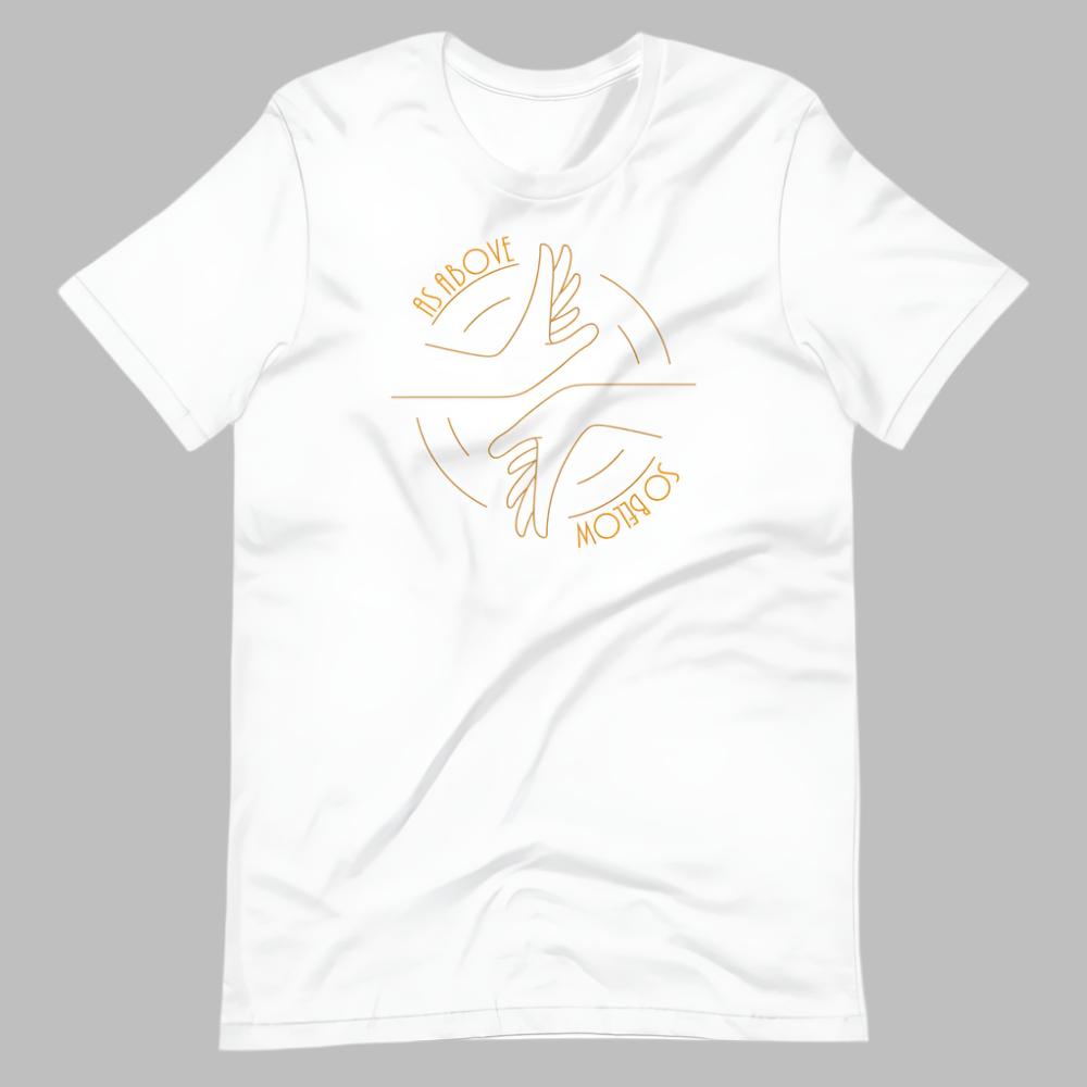 As Above So Below T-Shirt — White Color — https://ascensionemporium.net