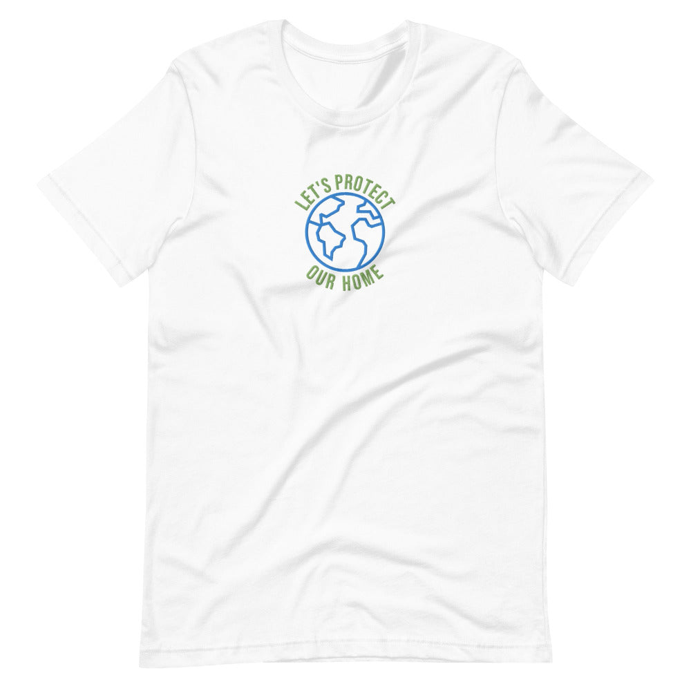 Let's Protect Our Home Embroidered TShirt - White Color - https://ascensionemporium.net