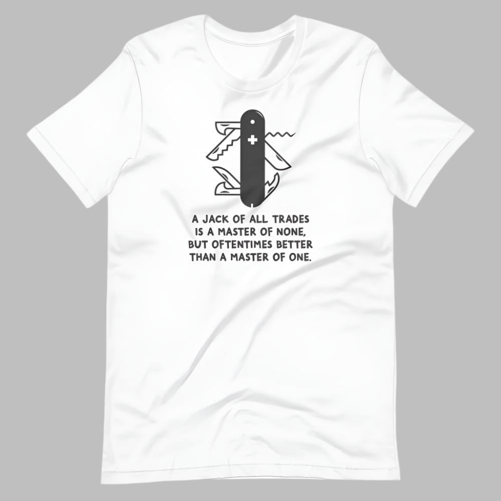 Jack Of All Trades TShirt - White Color - https://ascensionemporium.net