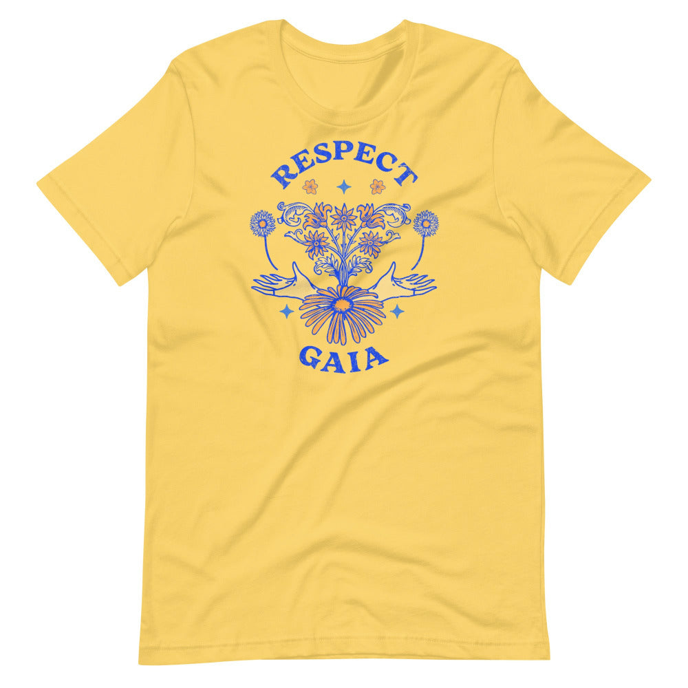 Respect Gaia TShirt - Yellow Color