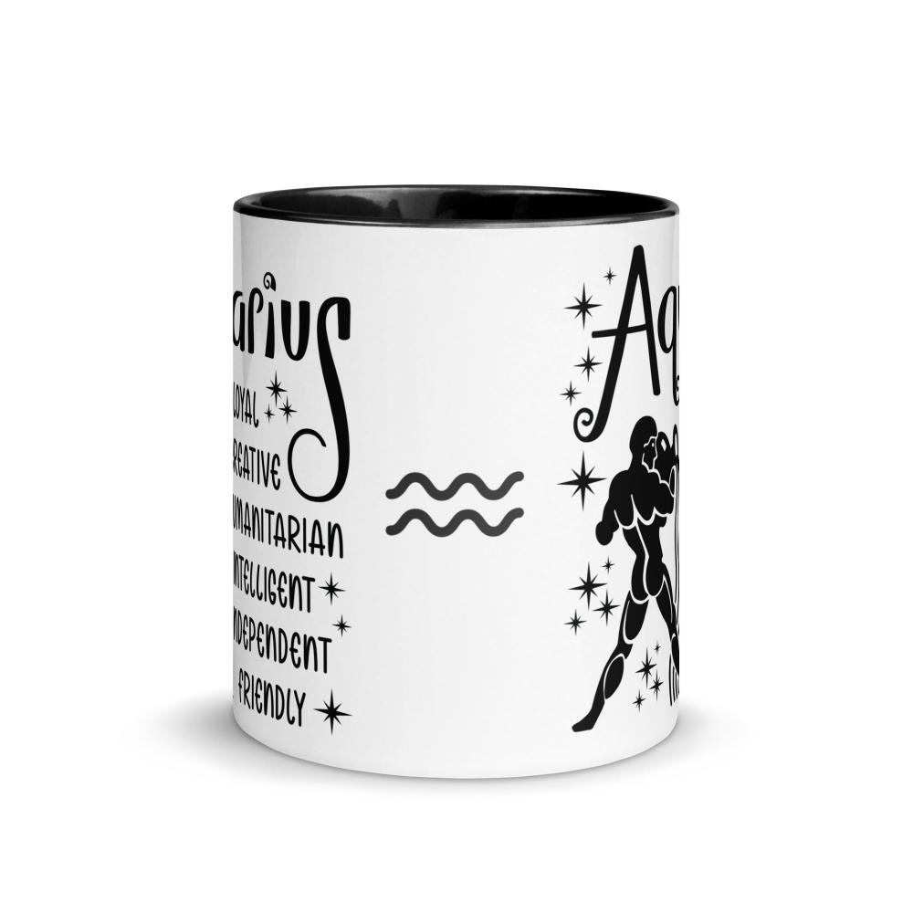 Aquarius Zodiac Positive Traits 11 oz Mug with Black Handle - https://ascensionemporium.net