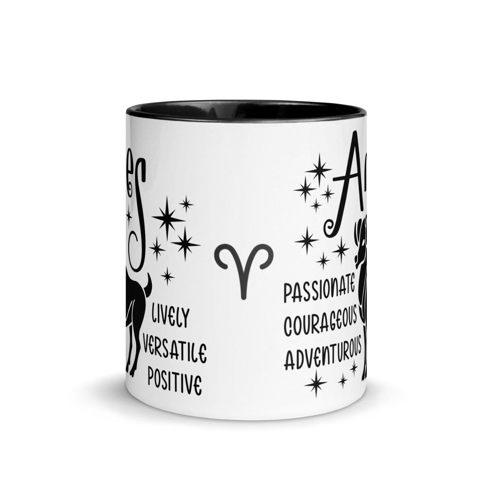 Aries Zodiac Positive Traits 11 oz Mug with Black Handle - https://ascensionemporium.net