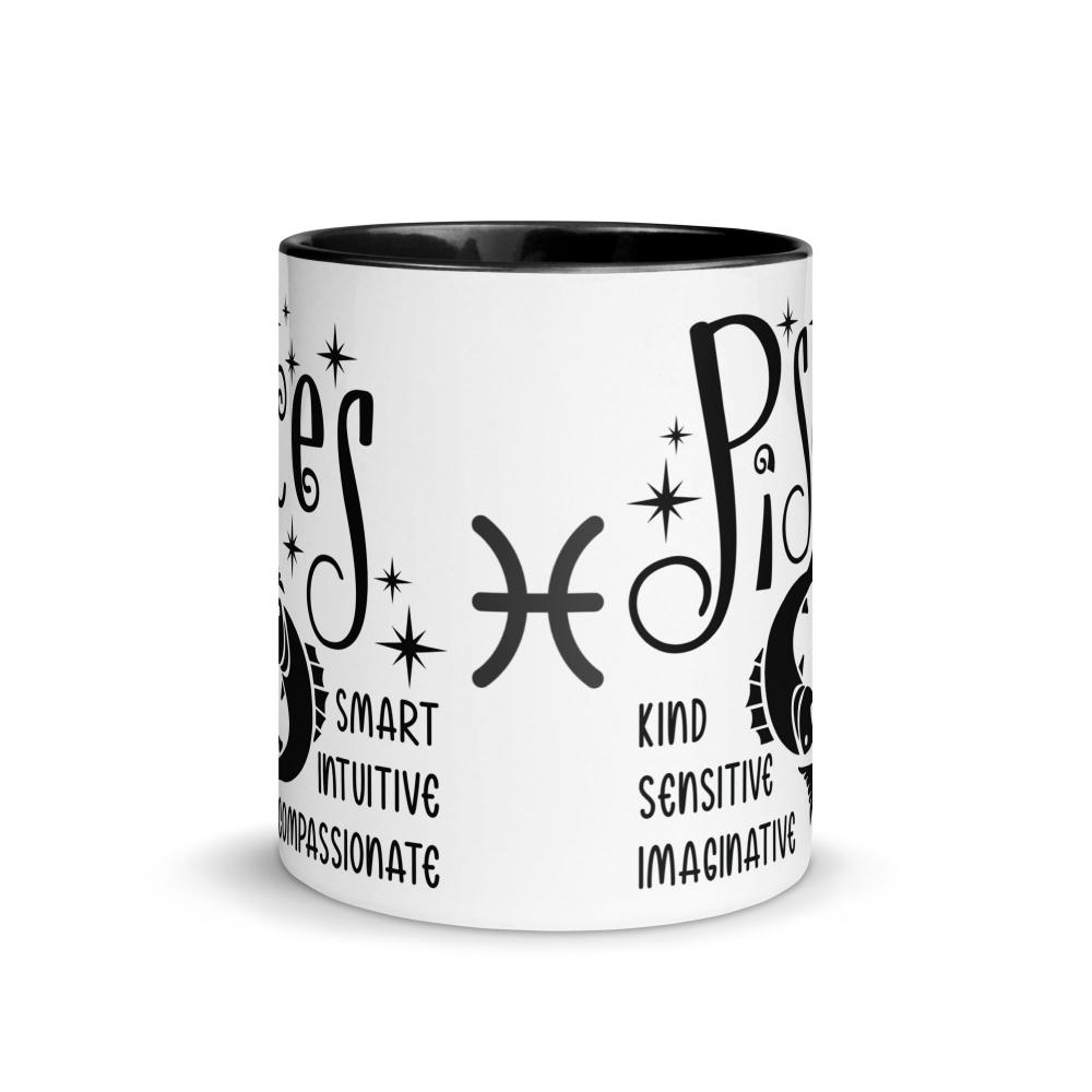 Pisces Zodiac Positive Traits 11 oz Mug with Black Handle - https://ascensionemporium.net