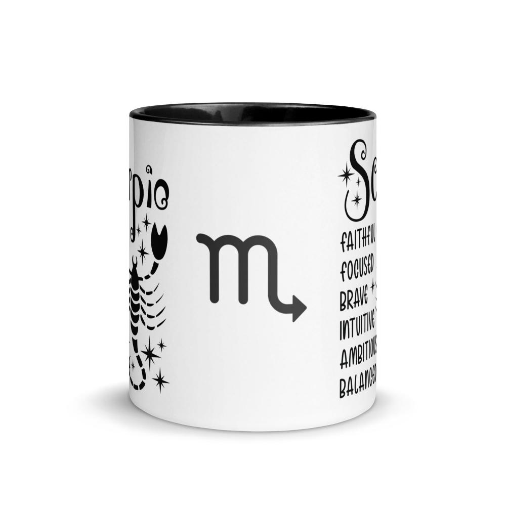 Scorpio Zodiac Positive Traits 11 oz Mug with Black Handle - https://ascensionemporium.net