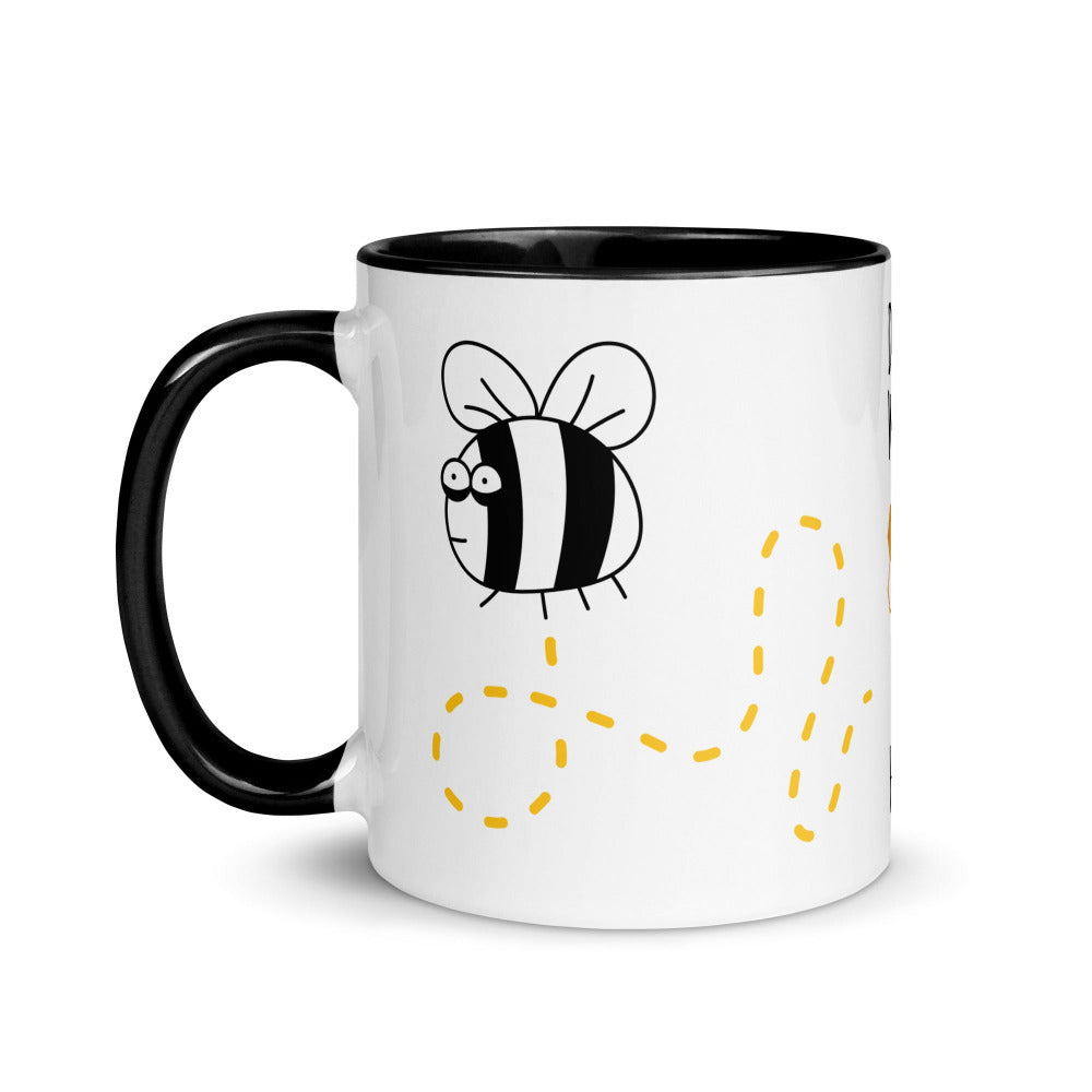 Bee Happy Mug with Black Color Inside - https://ascensionemporium.net