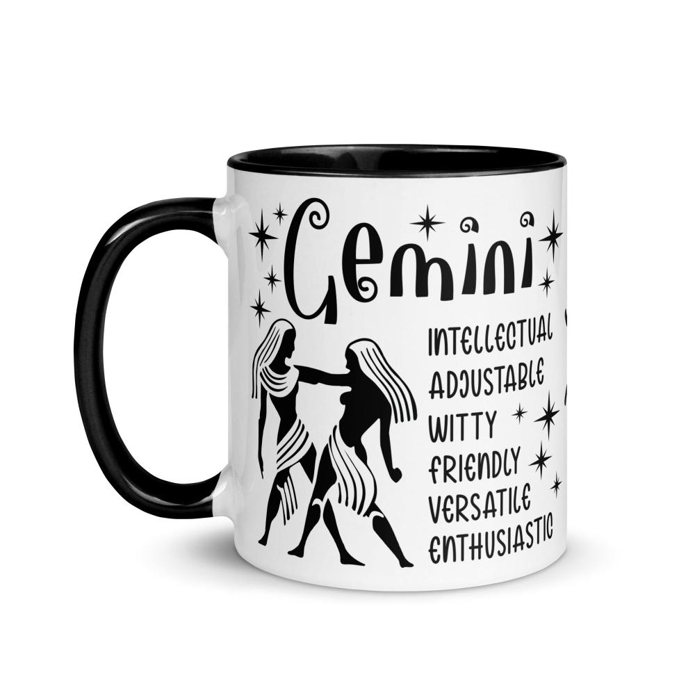 Gemini Zodiac Positive Traits 11 oz Mug with Black Handle - https://ascensionemporium.net