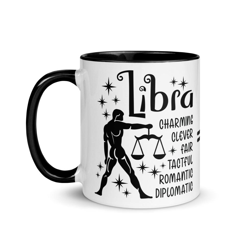 Libra Zodiac Positive Traits 11 oz Mug with Black Handle - https://ascensionemporium.net