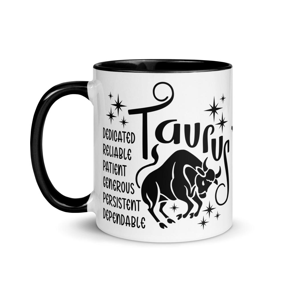 Taurus Zodiac Positive Traits 11 oz Mug with Black Handle - https://ascensionemporium.net