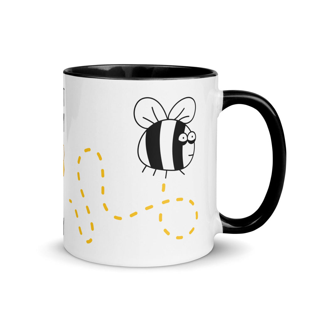 Bee Happy Mug with Black Color Inside - https://ascensionemporium.net