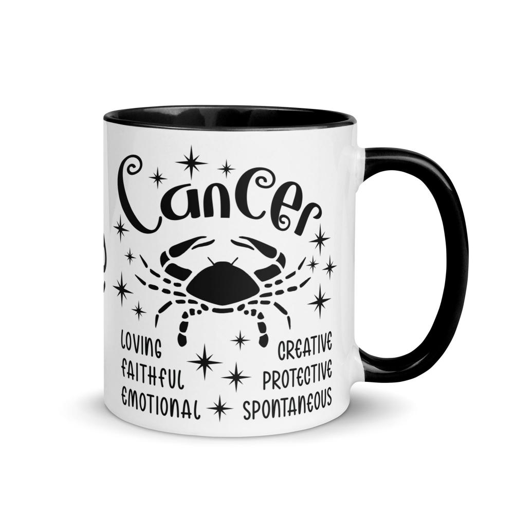 Cancer Zodiac Positive Traits 11 oz Mug with Black Handle - https://ascensionemporium.net