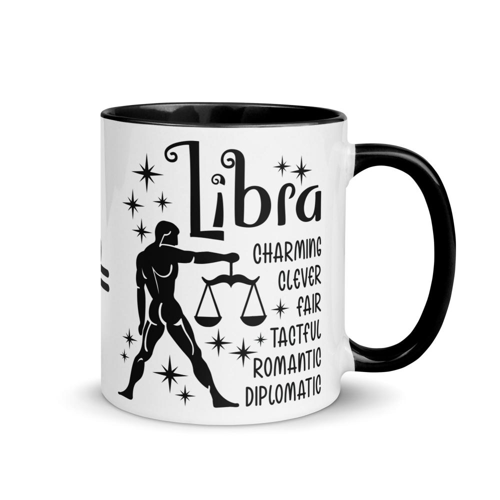 Libra Zodiac Positive Traits 11 oz Mug with Black Handle - https://ascensionemporium.net