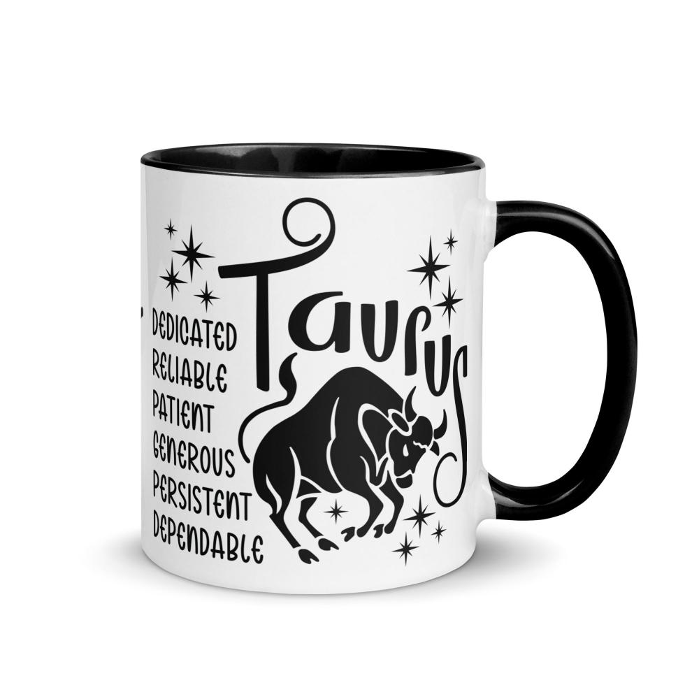 Taurus Zodiac Positive Traits 11 oz Mug with Black Handle - https://ascensionemporium.net