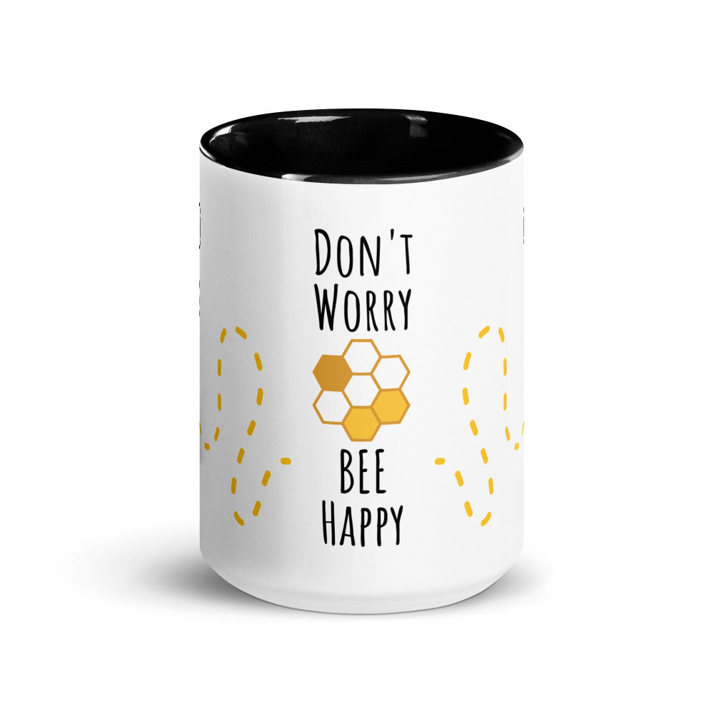 Bee Happy Mug with Black Color Inside - https://ascensionemporium.net