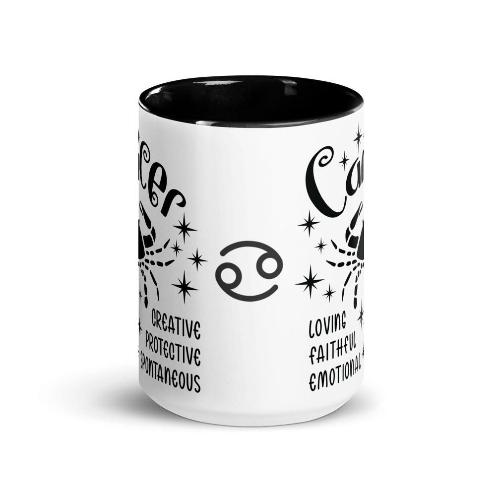 Cancer Zodiac Positive Traits 15 oz Mug with Black Handle - https://ascensionemporium.net