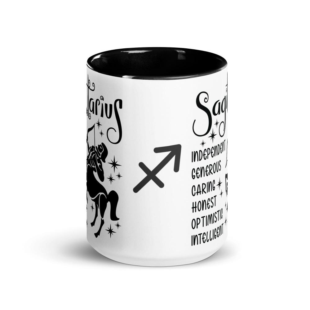 Sagittarius Zodiac Positive Traits 11 oz Mug with Black Handle - https://ascensionemporium.net