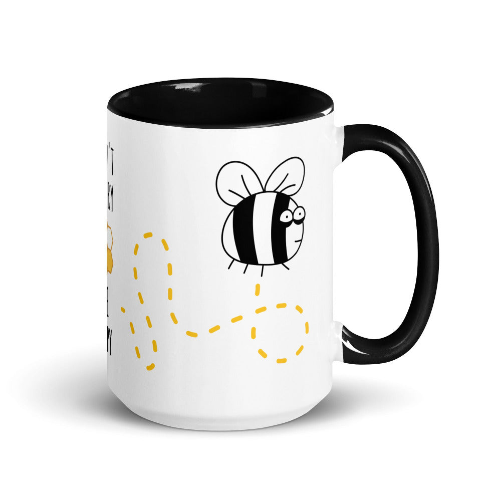 Bee Happy Mug with Black Color Inside - https://ascensionemporium.net